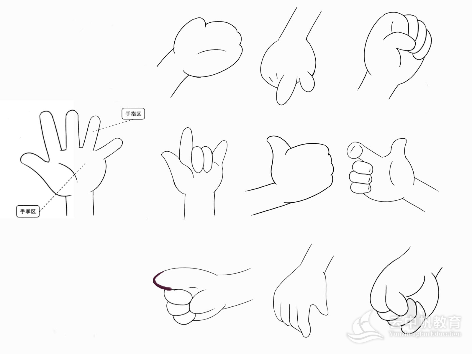 如何画出萌哒哒的小q手.作业:正常版手一张,q手一张.动作自选.